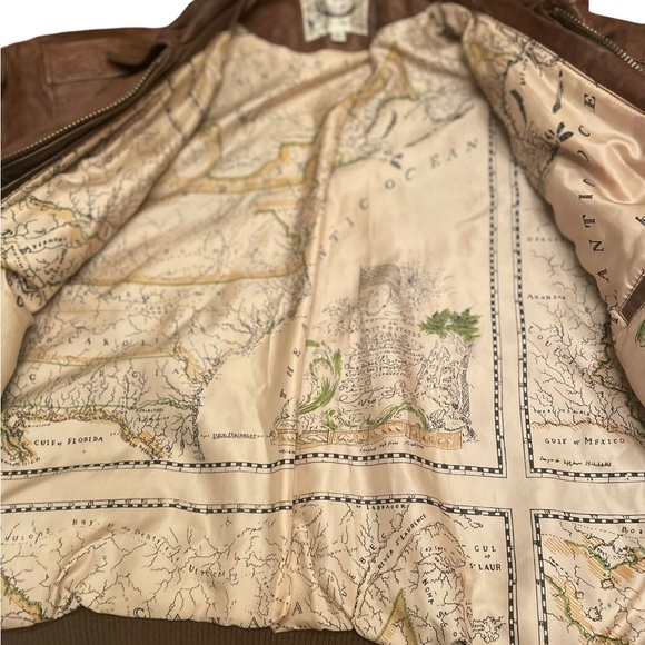 Vintage Brown Leather Bomber Jacket - Picture 7 of 12